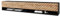 MINIO go for it - Lowboard TV-Schrank I 180x30x33 cm I mit Türen und Offene Nischen I Laminierte Spannplatte I Praktisch und Funktionell I Graphit Schwarz/Front Wotan Eiche - LED Beleuchtung