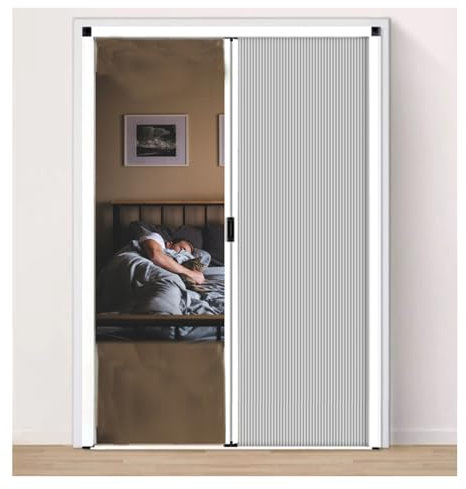 Falttür Falttüren Innentüren Schiebetür Verdunkelungs-Akkordeon-Tür, schallisoliert, 195/200/201/202/203/204/205 cm, einziehbare Sichtschutztüren für den Innenbereich für Schlafzimmer/Kinderzimmer/Dus