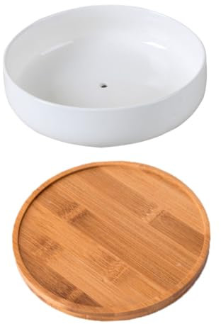 FONDOTIN Keramik Blumentopf Pflanzgefäß Mit Untertasse Dekorativer Blumentopf Für Stabile