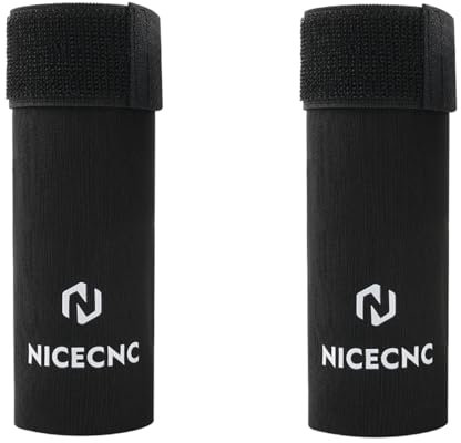NICECNC Front Fork Sock 6 Fork Seal Protectors,Upside Down Forks,37-50mm Fork Tube Compatible with V-Twin Sport Cruiser Adventure Touring Custom or Dual Sport Bike,Black