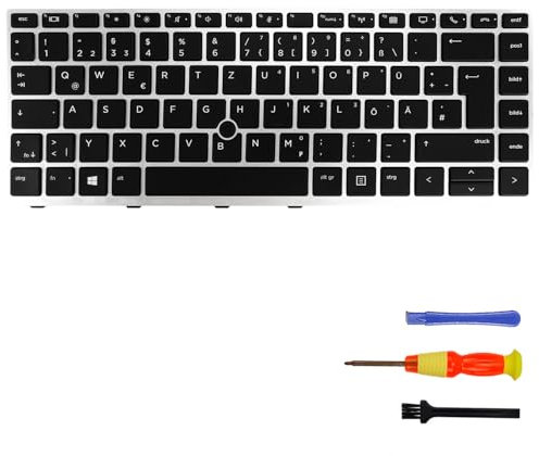 Clavier rétroéclairé Compatible avec HP EliteBook 840 G5 846 G5 745 840 G6 14u G5 (Allemand, Rétro - éclairage)