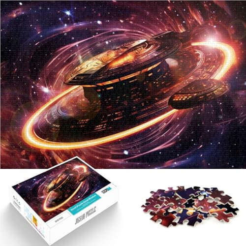 Puzzle für Teenager 1000 Teile Gehirnintelligenz-Herausforderung süchtig machendes Spielzeug Außerirdisches UFO Perfekte Dekoration38x26cm