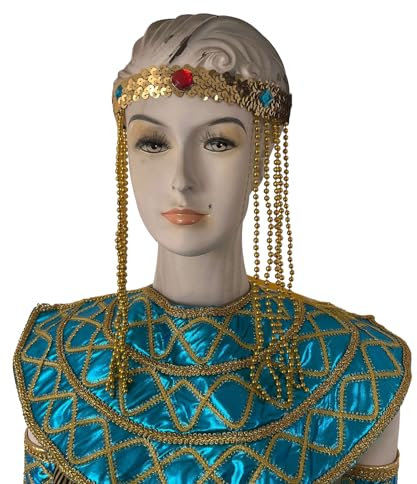 Goldener cooler Cosplay-Kopfschmuck mit Pailletten, Kopfbedeckung für Mädchen, Halloween, Haarreif, Cosplay, ägyptische Schlange, Haarreif, goldfarbene Stirnbänder für Damen, ägyptische