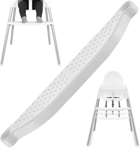 Muzrunq Hochstuhlfußruhe, 18x3 einstellbare Nicht rutschfeste Installation Plastikbaby High Stuhl Footstütze mit Befestigungsring tragbarer robuster und glattes Hochhaar-Zubehör