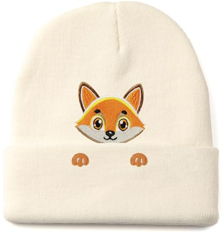 Fuchs Mütze Beanie Hut Geschenk für Frauen Damen Mädchen Fox der Fuchs Deko Süße Kawaii lustige Schleich Tiere Sachen Geschenke Weihnachten Kinder Teens Junge