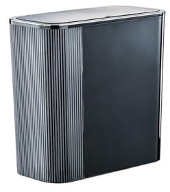 CHURICH-E Mülltonnen, Mülleimer mit Druckknopfverschluss und Soft-Close-Feder for Küche, Bad, Homeoffice,für den Innenbereich