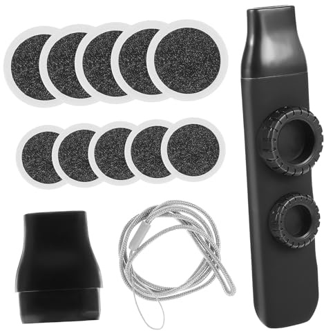 Zerodeko Kazoo Musikinstrument mit Doppelloch Runden Austauschmembranen und Trageschlaufe Tragbares Kazoo für Kinder und Erwachsene Vielseitiges Begleitinstrument ohne Notenkenntnisse
