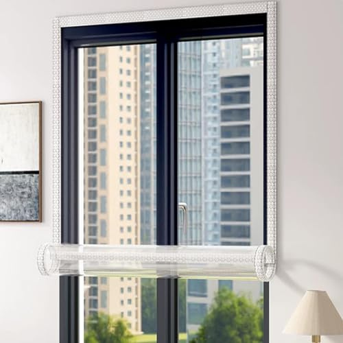 Film Thermique Isolant pour Vitres de Fenêtre Intérieur Cuisine en EVA anti-froid pour fenetre Rideau Thermique Kit Transparent,Pas de Perçage Nécessaire