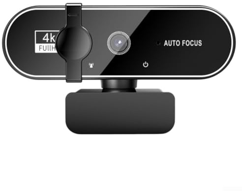 Mixabloem 4K HD USB Webcam For PC, Video Camera With Built-in Mic For Online Learning, Home Office Streaming, Compact ABS Body, Usual Monitor Mount(4k)