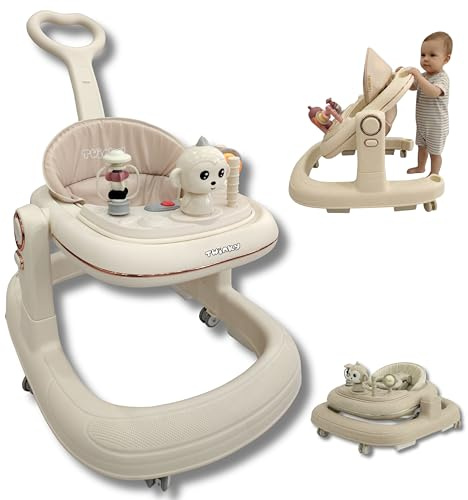 Twinky® Lauflernwagen mit Spielset & Bodenmatte - Robuste 4-fach verstellbare Vorschul-Lauflernhilfe - Ideal als Gehhilfe für die ersten Schritte Ihres Kleinen