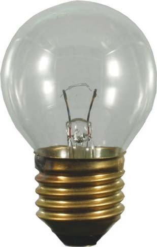 Scharnberger Ofenlampe Kugelform 45x75 mm E27 240V 25W 300°C klar, Warmweiß, 1 stück