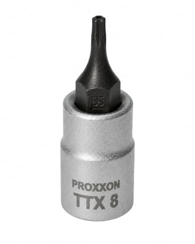 Proxxon 23 753 1/4 TTX Socket and Tips, Unviolable, Size TTX 8, Total Length 33 mm
