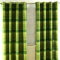 Homescapes Morocco Ösenvorhang 2er-Set, Vorhang grün gestreift 167x228 cm aus 100% Baumwolle, 2 handgewebte Vorhangschals, Streifen-Gardinen mit Ösen