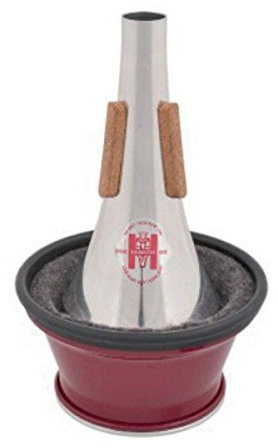 Harmon Dämpfer Cup Trompete (J2-A), Aluminium, Cup weinrot lackiert