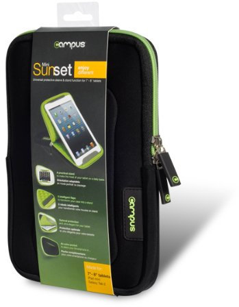 Campus Sunset - Funda Universal de Neopreno para Tablet de 7/8, Color Negro