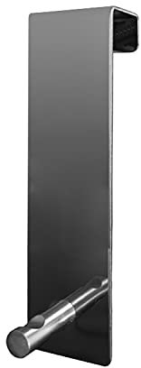 Gedy Appendiabiti da porta o mobiletto singolo cromato, Battente 40CM, Misure e peso prodotto: 11X3X4,6 CM & 0,034 KG, Appendi accappatoio bagno in acciaio inox, Design R&S, 2 anni di garanzia