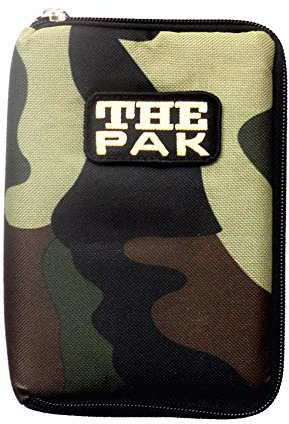 Buosha Darttasche THE PAK, Camo, Nylon, 1-2 Sets Darts, Flys, Ersatzschäfte, Tragegurt, Reißverschluss, Unisex, Sportlich