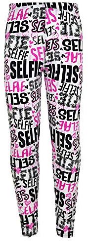 A2Z 4 Kids Girls Legging Comic Graffiti Floral Leopard - Legging Selfie Graffiti 13