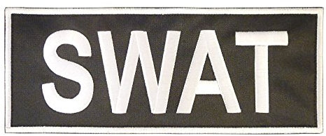 SWAT Large XL 10x4 inch Blue Line Law Enforcement Tactical Hook Patch