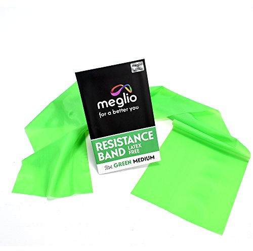 Meglio Resistance Bands for Men & Women - Latex Free Exercise Bands for Building Strength, Pilates Band for Fitness, Flexibility, Physiotherapy, Stretching & Yoga Bands | With Exercise Guide