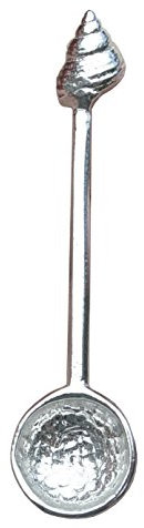 Zinn Salz-Löffel Mit Schale, Hand gegossen von William Sturt.
