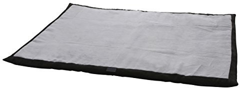 Kerbl Hundedecke Trip (Farbe grau/schwarz, L x B x H 140 x 100 x 4 cm, fixierbar durch Klettverschluss, wasserdichte Unterseite) 81265