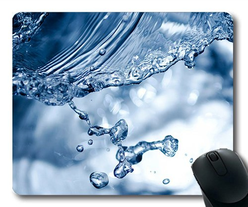 (Precision Lock Edge Mouse pad) Splashing Splash Aqua Water Rain Pouring Photo Gaming Mouse pad Mouse mat for mac or Computer