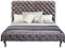 Kare Design Bett Desire Velvet, silbergrau, samt, gepolstert, Knopfheftung, Polsterbett, hohes Kopfteil, 180x200cm