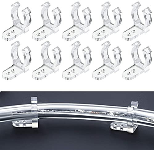 100x Set Angebot Trade-Shop Wandhalterung Halterung Befestigungs Clips für LED Schlauch Lichtschlauch Lichterkette 10mm-13mm Durchmesser mit 2,9mm Schraubenlöchern