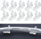 100x Set Angebot Trade-Shop Wandhalterung Halterung Befestigungs Clips für LED Schlauch Lichtschlauch Lichterkette 10mm-13mm Durchmesser mit 2,9mm Schraubenlöchern