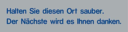 Halten Sie diesen Ort sauber Schild selbstklebend Einfach andrücken - fertig! 160x40x0,5mm