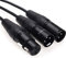 NANYI XLR Splitter Cable, Microphone Cable XLR to XLR Patch Cables, 3-Pin XLR Female to Dual XLR Male Y Cable Adaptor mic Cable DMX Cable Patch Cords with Oxygen-Free Copper (0.5 Meters /1.6Feet)