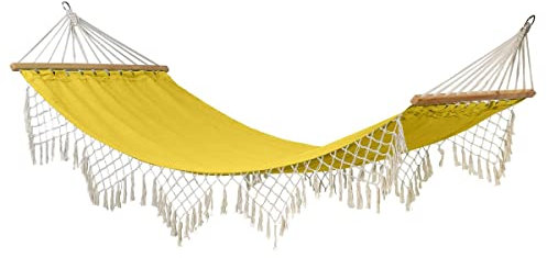 HAMACA DE LONA COLGANTE HESPÉRIDE RIALTO 200X100 CM CURRY