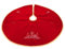 heimtexland ® Weihnachtsbaum-Decke Rund 90 cm Bestickt Rot Gold Weihnachts-Deko Baumständer-Schürze Typ618