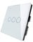 KONOQ Glass Panel Touch Light Switch - DIMMER Light Switch (3 Gang / 1 Way, White)