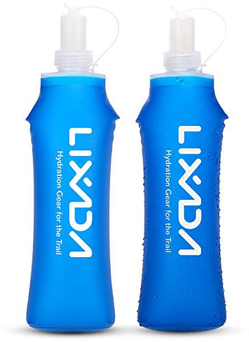 Lixada 500 ml Soft Folding Sports Water Bottle Outdoor Water Bottle BPA Free Soft Folding Bottle for Running, Hiking, Cycling, 1 Piece/2 Pieces
