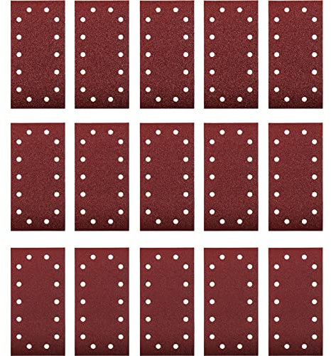 Original Einhell 15-tlg. Schleifpapier Set (Schwingschleifer-Zubehör, 15x Schleifpapier, 115 x 230 mm, Körnung je 5x 40, 80, 120, Kletthaftung)