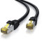 Primewire - 5m Câble Ethernet blindé extérieur CAT 7 IP66 - S/FTP Pimf - 10 Gbit/s - Outdoor Cable - contacts plaqués or - RJ45 - résistant aux rayons UV, à l'usure et à l'huile - imperméable - noir