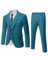YND Herren Slim Fit 3-teiliger Anzug, Ein-Knopf, solide Jacke, Weste, Hose Set mit Krawatte, hellblau, XL