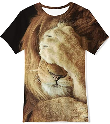 Belovecol Garçon Fille T-Shirts 3D Cool D'été T-Shirt à Manches Courtes T-Shirts 10-12 Ans