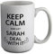 Shopagift Personalised Keep Calm and Let Name Deal with It White 15oz Large Mug Cup