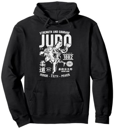 Judo MMA Arts Martiaux Force Courage Honneur Foi Puissance Sweat à Capuche