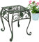 DanDiBo Sgabello per fiori in metallo verde, rettangolare, 32 cm, 96007 M, colonna di fiori, moderno, supporto per piante, stile vintage
