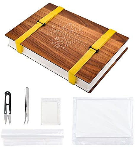 WANDIC Large Flower Press Kit, Wooden Art Kit Plant Press Book Flower Press Leaves Press Kit for DIY Art Handicrafts Specimens Outdoor Learning
