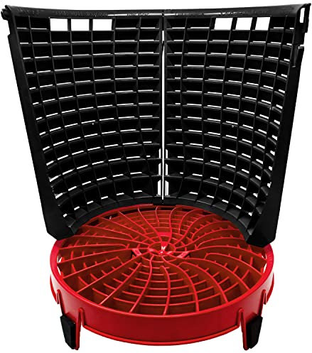 MAGIC BUCKET Scrub Wall 180 degrés (2 pièces) en noir avec Dirt Lock Rouge Made by The Detail Guardz - Accessoires pour le lavage de voiture