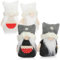 com-four® 4X Premium Weihnachts-Wichtelpaar Gr.S für die Weihnachtsdeko, Nordpol-Figuren als winterliche Dekoartikel, Niedlicher Zwerg mit Doppelzippfelmütze (Polar weiß + rot 12cm)