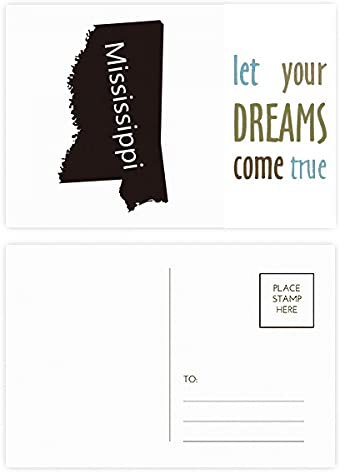 Postkarten-Set mit USA-Karte, 20 Stück