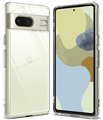 Ringke Fusion für Google Pixel 7 Hülle, [Dauerhafte Transparenz] Kratzfest Hart Minimale Vergilbung Transparente Rückseite Weicher Bumper Handyhülle - Clear