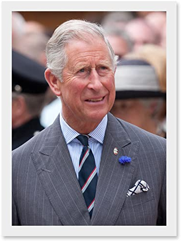 Artery8 King Charles III Third of England Scotland United Kingdom Photo by Dan Marsh Artwork Framed Wall Art Print A4