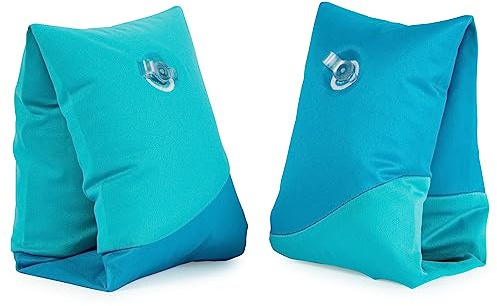 Swimways Soft Swimmies Toddler Floaties, Learn-to-Swim Inflatable Pool Floats & Arm Floaties, Swimming Pool Accessories for Kids Aged 3-5, Blue